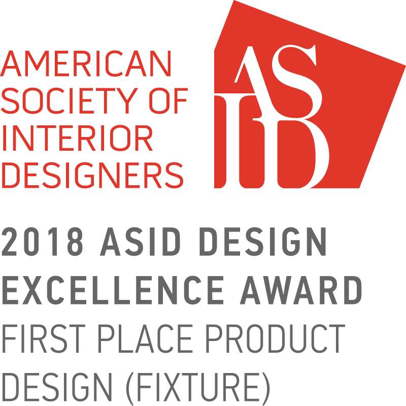 2018 ASID Design Excellence - First Place -Product Design (Fixture)