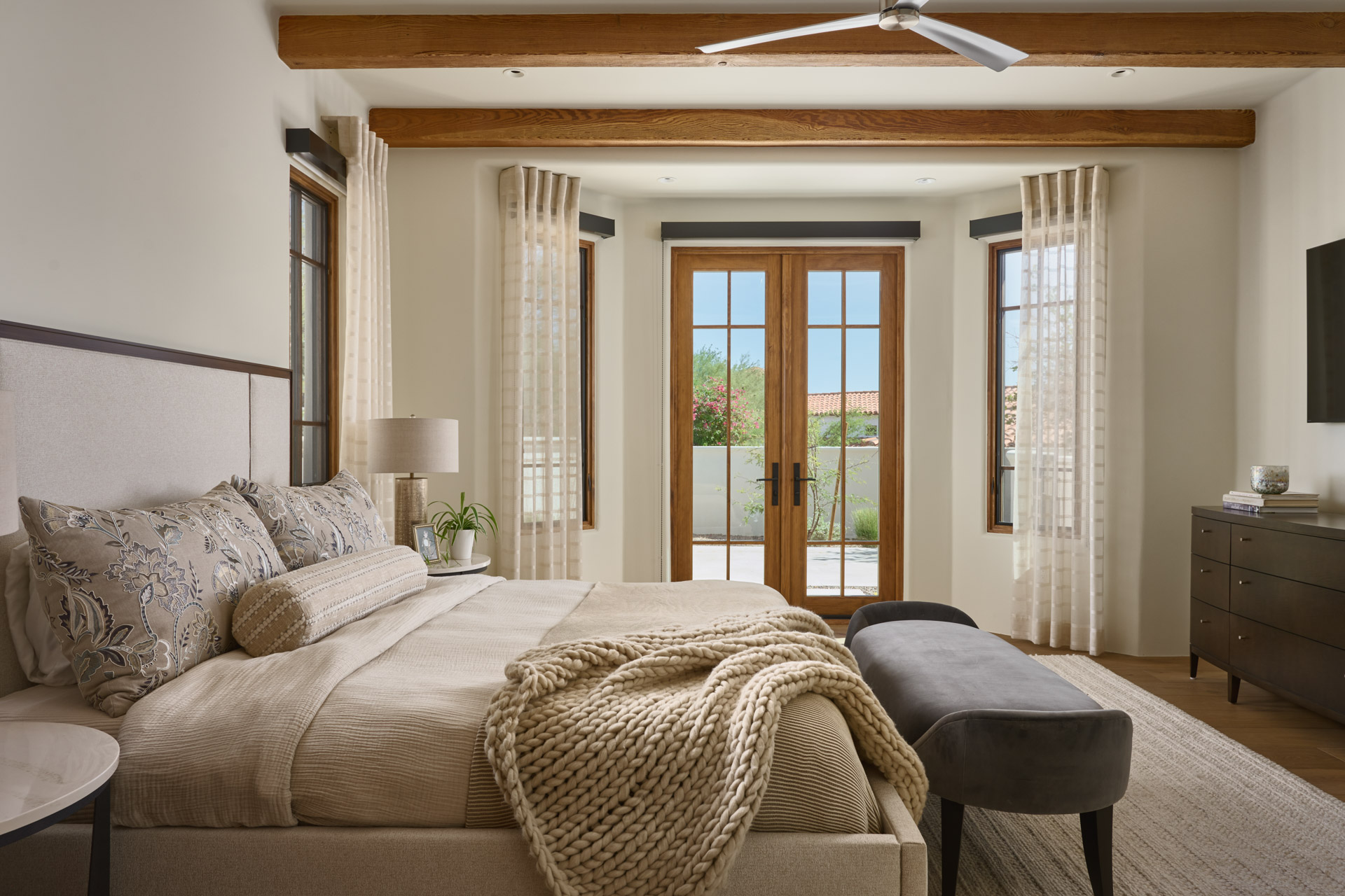 The after shot of guest bedroom at the Paradise Estate in Paradise Valley, Arizona